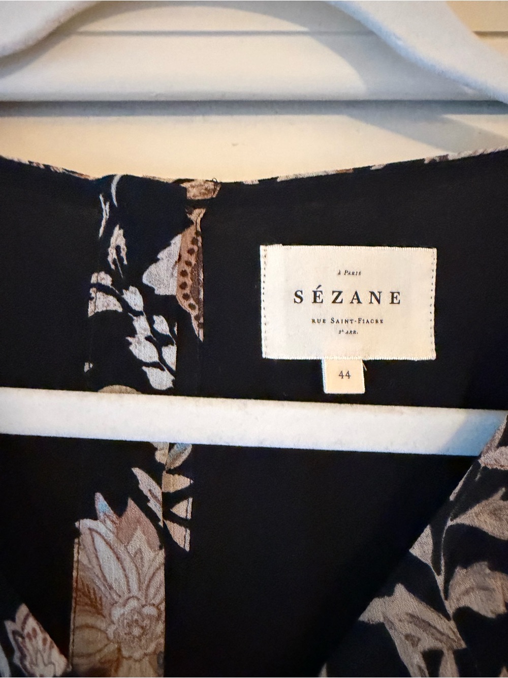 Sezane Black Floral Print Dress - Picture 5 of 7